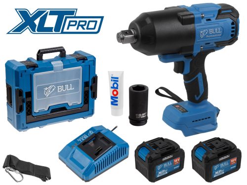 Аккум. ударный гайковерт BULL SC 1810 Xcase, XLTpro, БЕСЩЕТ., 18 В, 1500 Н*м, 3/4", 2х6 А*ч, з/у 6 А