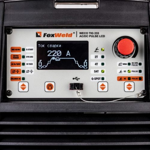 Аппарат аргонодуговой сварки FOXWELD WECO TIG 233 AC/DC PULSE LCD — изображение 6