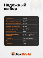 Дренажный насос FoxAqua DPS-1100F — изображение 3