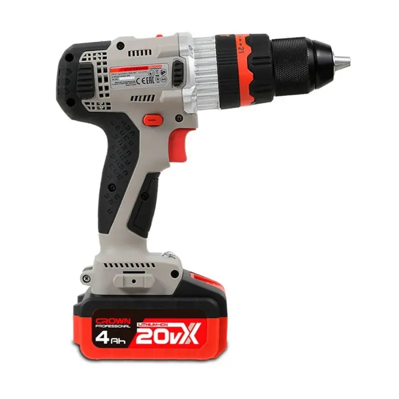 Дрель-шуруповерт аккумуляторная ударная CROWN CT21093HMX-4 BMC — изображение 5