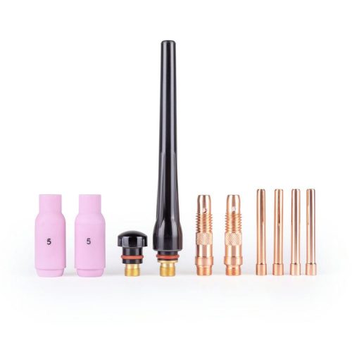 Набор комплектующих FoxWeld TIG17/18/26 (10 предметов: сопла №5-2шт., цанги 1,6мм-2шт., 2,4мм-2шт., корп.цанги 1,6 и 2,4, колп. длин./кор.)