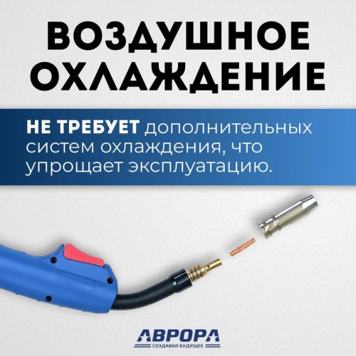 Горелка Aurora MIG 15 LIGHT AIR COOL 160A(35%) EURO - 3м — изображение 3