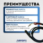 Сварочная горелка Aurora MIG 240 Water Cool 300A - 3м — изображение 2