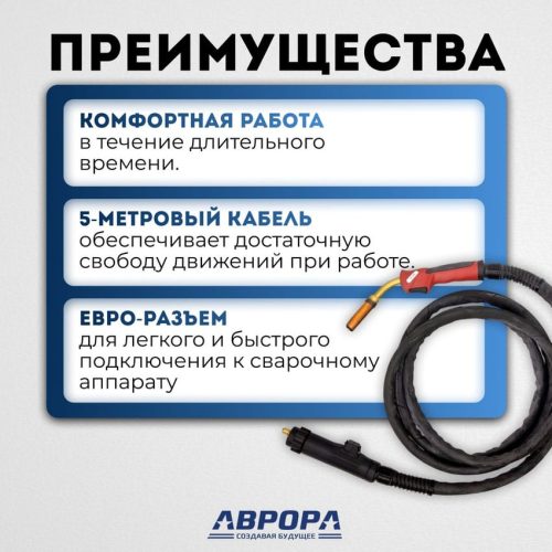 Горелка Aurora MIG 400 WATER COOL 400A (5м) — изображение 2