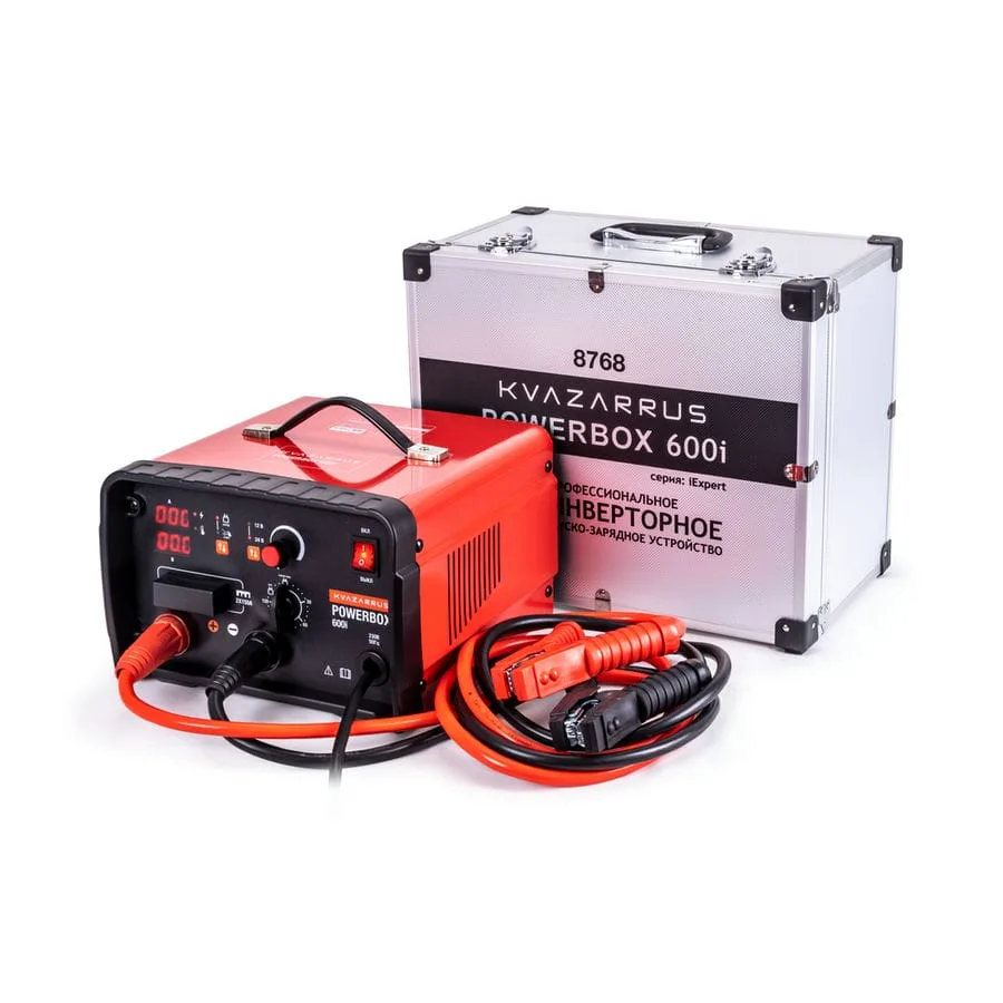 Инверторное пуско-зарядное устройство KVAZARRUS PowerBox 600i, таймер, алюминиевый кейс — изображение 1
