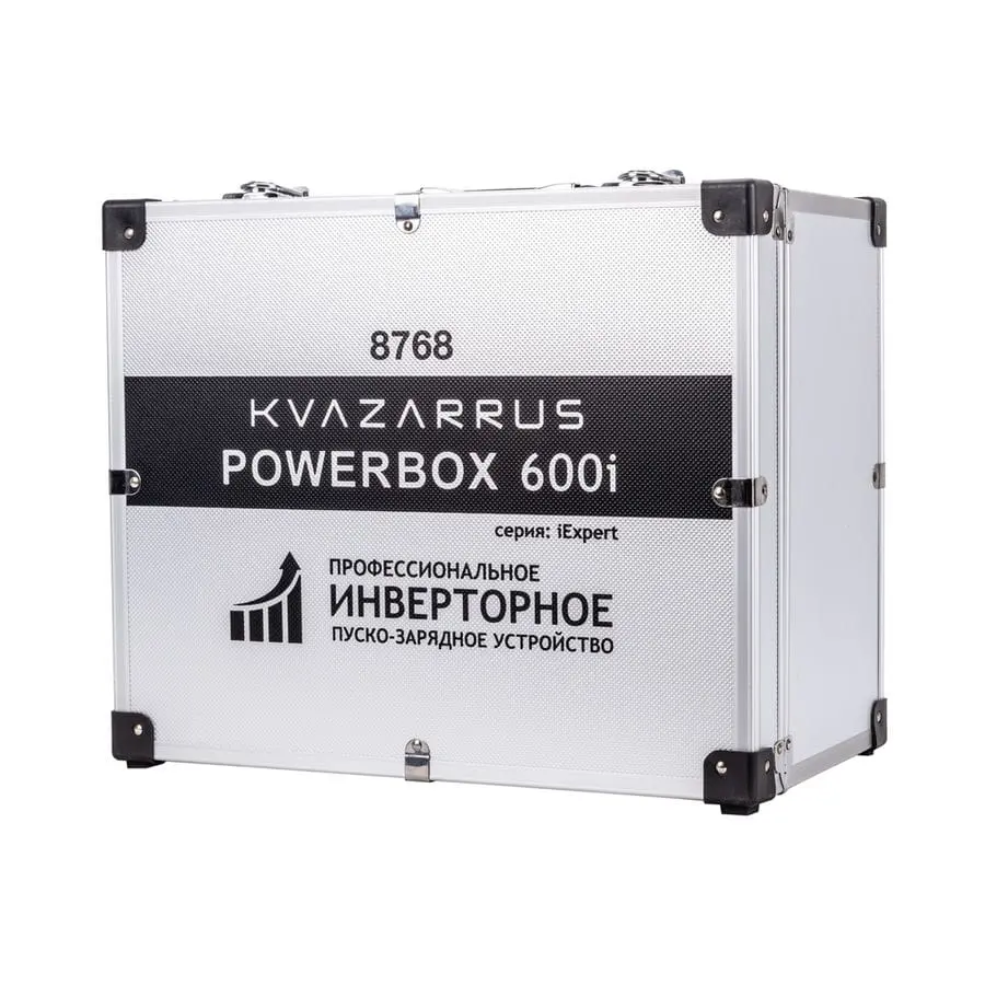 Инверторное пуско-зарядное устройство KVAZARRUS PowerBox 600i, таймер, алюминиевый кейс — изображение 8