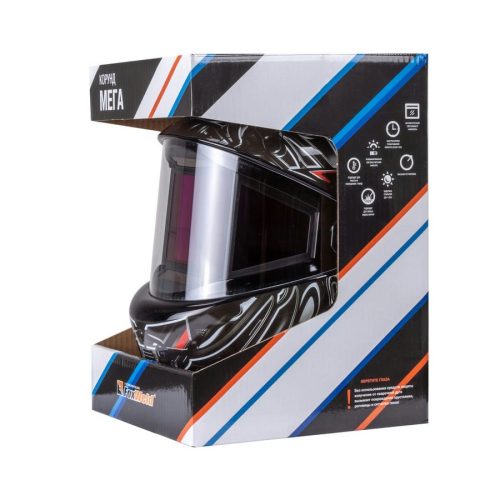 Маска сварщика КОРУНД МЕГА "чёрная" FoxWeld (ф-р MEGA, внеш. регулировка) — изображение 10