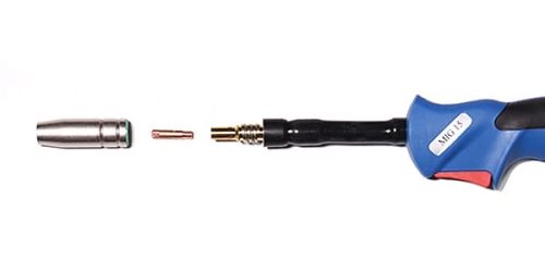 Горелка сварочная для полуавтомата Aurora MIG 25 AC Flex (210A, ПВ 35%, EURO, 3 метра, поворот.гусак) — изображение 2