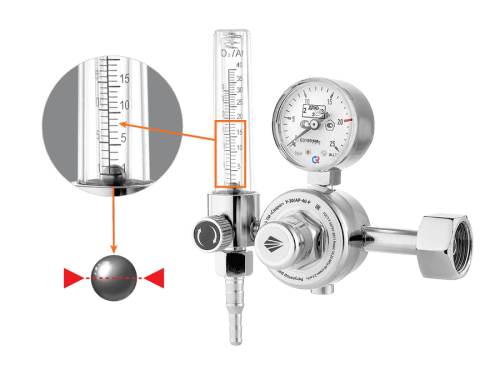 Регулятор расхода газа универсальный Сварог У-30/АР-40-Р(1C008-0103), манометр с поверкой — изображение 3