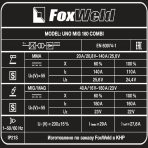 Сварочный полуавтомат Foxweld UNO MIG 180 COMBI — изображение 7