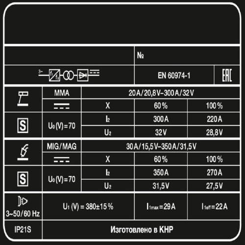 Сварочный полуавтомат Foxweld UNO MIG 350 DOUBLE PULSE — изображение 8