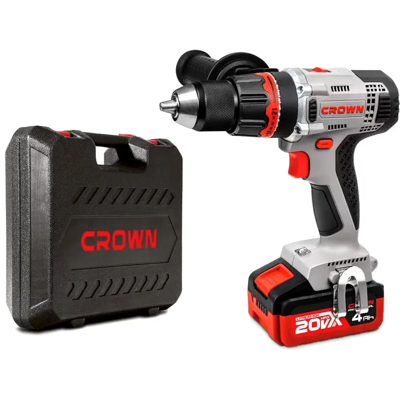 Дрель-шуруповерт аккумуляторная CROWN CT21076HMX-4 BMC — изображение 1