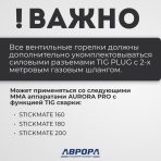 Вентильная горелка Aurora TIG 26V 180A (4м) — изображение 4