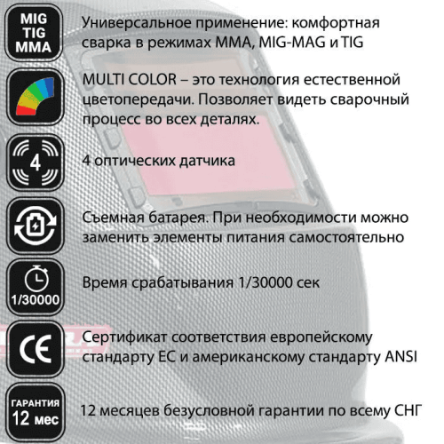 Сварочная маска Aurora A-777 (carbon) — изображение 2