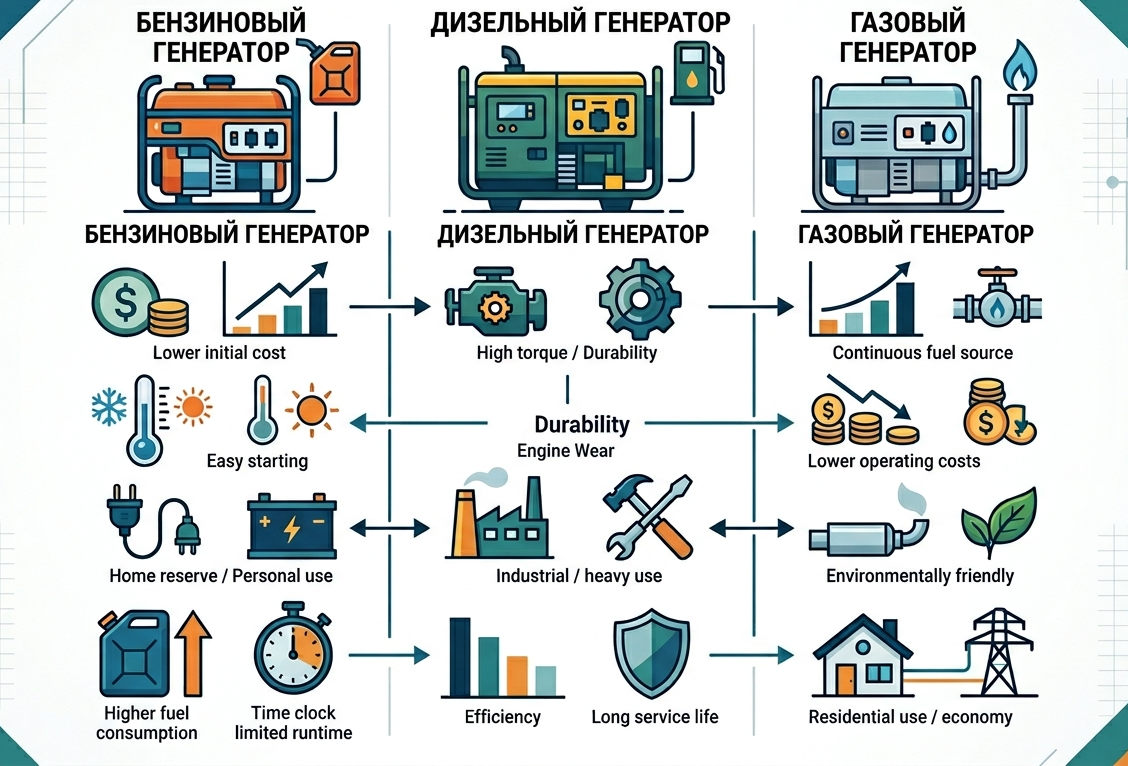 Виды генераторов