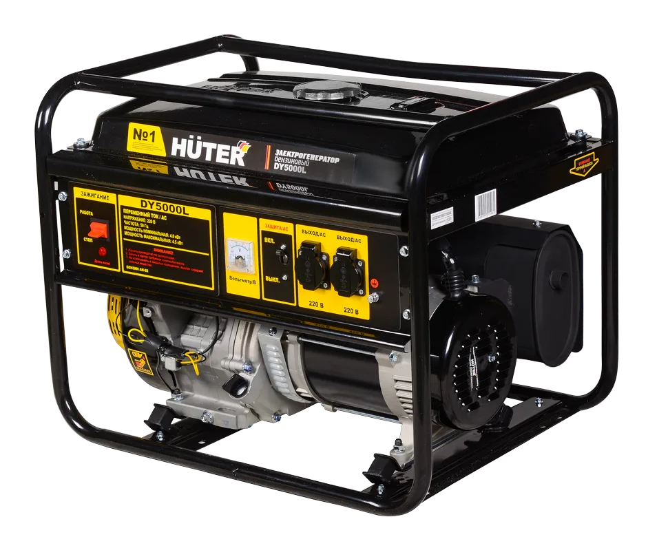 Портативный бензогенератор Huter DY5000L — изображение 1