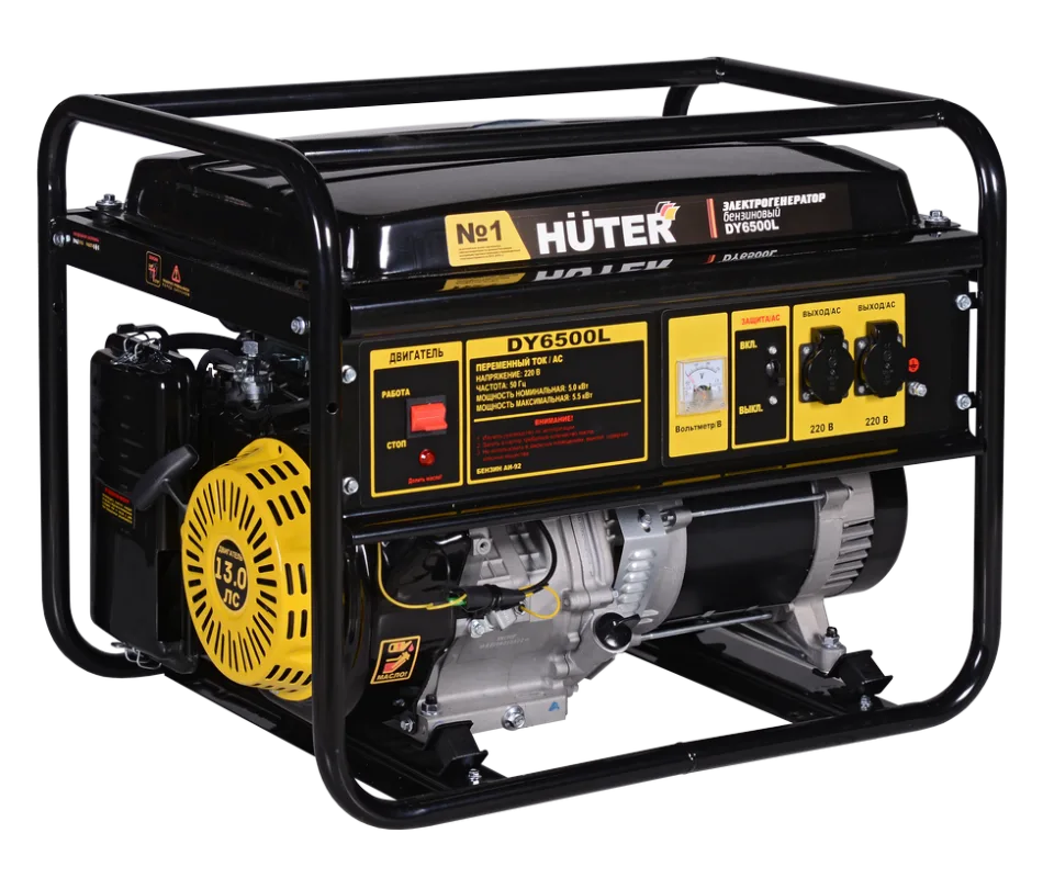 Портативный бензогенератор Huter DY6500L — изображение 4