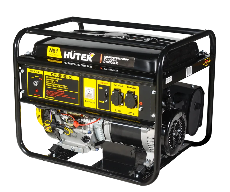 Портативный бензогенератор Huter DY6500LX — изображение 1