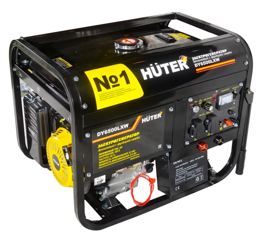 Портативный бензогенератор HUTER DY6500LXW (с функцией сварки) — изображение 3