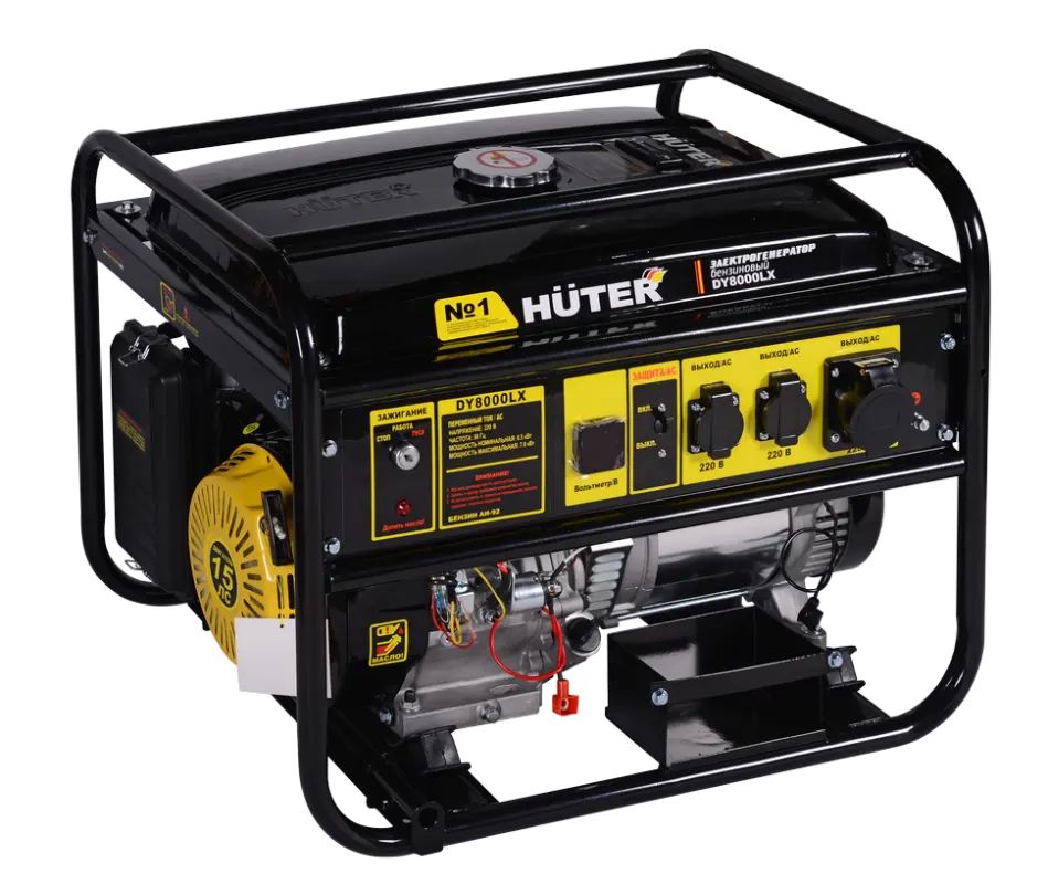 Портативный бензогенератор Huter DY8000LX — изображение 4