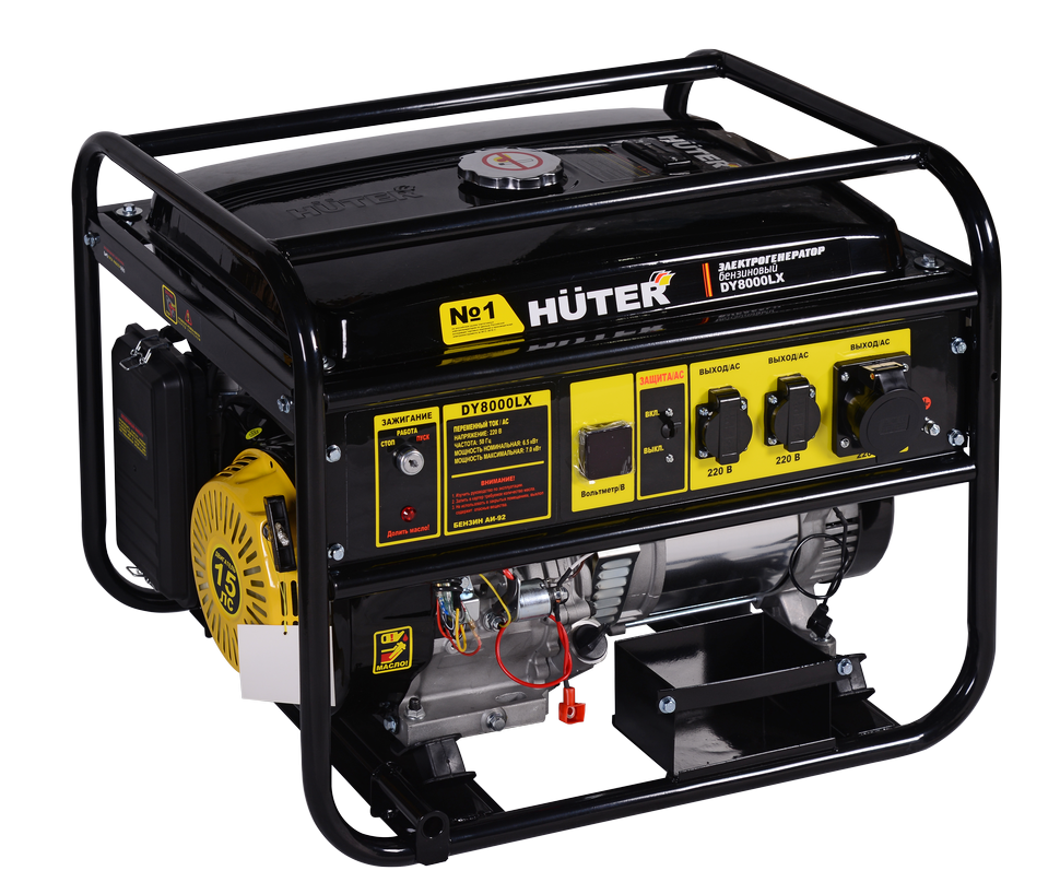 Портативный бензогенератор Huter DY8000LX — изображение 4