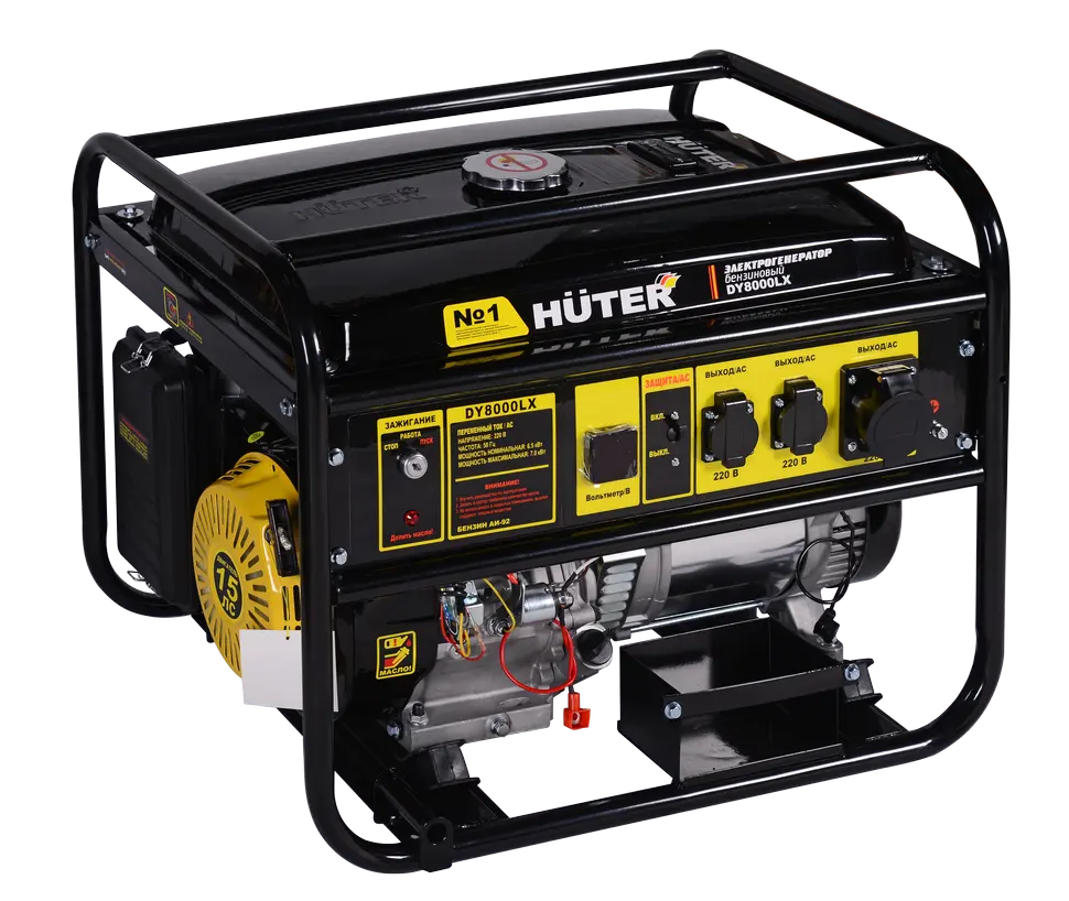 Портативный бензогенератор Huter DY8000LX — изображение 4