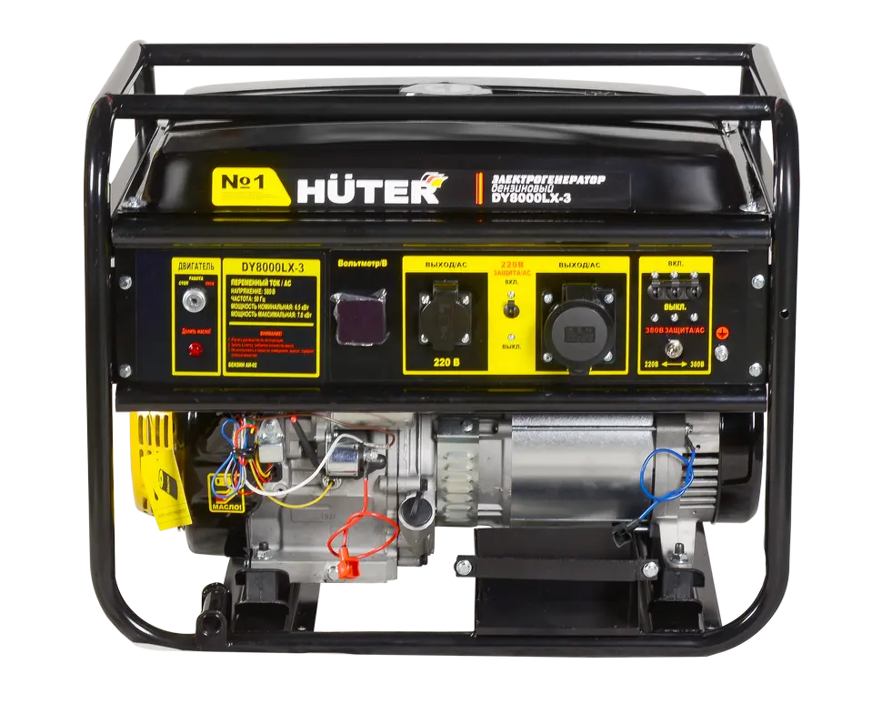Портативный бензогенератор Huter DY8000LX-3 — изображение 3